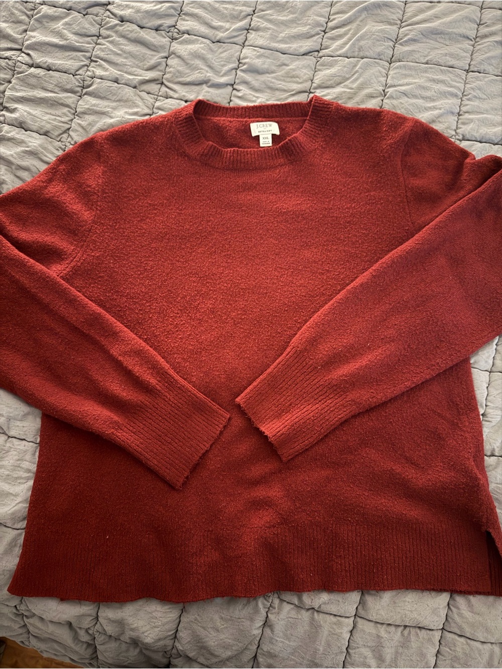 J. Crew Cozy Crewneck Sweater in Burnt Orange